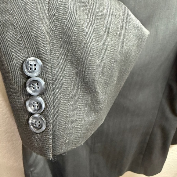 Hardwick Clothes Mens 42L Grey Pinstripe Suit Jacket Blazer Crafted‎ in USA - Picture 6 of 15